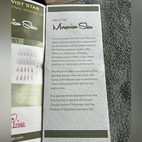 Elf Logic - 14" LED Moravian Star Tree Topper Brand New - Picture 7 of 11